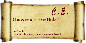 Chovanecz Euniké névjegykártya